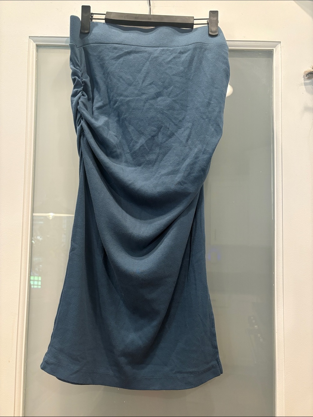 NWT Michael Stars Rae Midi Skirt in Pebble Blue - Ultra Rib